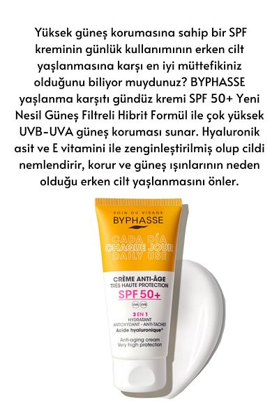 BYPHASSE Anti-Aging Liquid Sunscreen - New Generation Hybrid Formula with Sun Filter 50ml