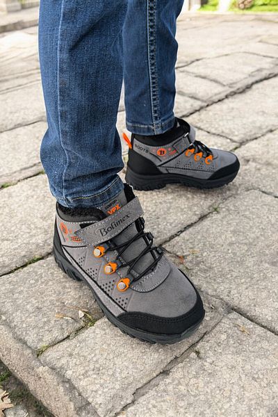 Nubbock Boy's Grey Αδιάβροχες καθημερινές άνετες μπότες NK1090
