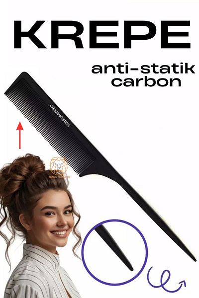 Transformacion Crepe Comb with Metal Skewers Absolute Professional