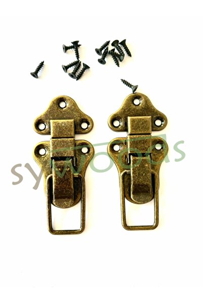 sywoods Büyük sandık klips bavul kilidi çanta tokası mandallı kilit 2 adet antik