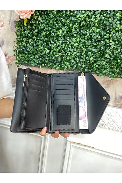Baykuş Boutique Women's Wallet with Phone Compartment, Cash Compartment, Wrist Arm, Hand Strap Wallet