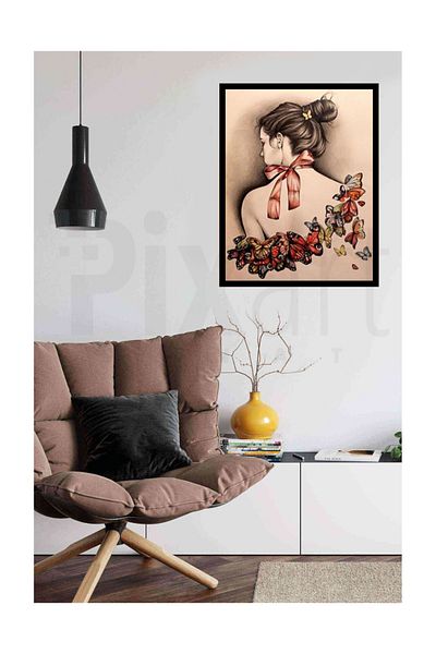 pixartsanat Butterflies Ribbon Pixart Art Diamond Mosaic Painting Diamond Turkey 46*56