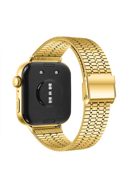 Sneezy سوار Lux Correa بإبزيم معدني مقاوم للصدأ متوافق مع ساعة Huawei Watch Fit 3