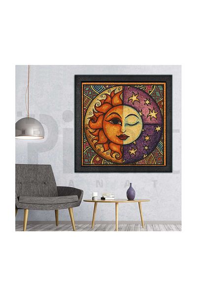 pixartsanat Sun And Moon Pixart Art Diamond Mosaic Painting Diamond Türkiye 56*51