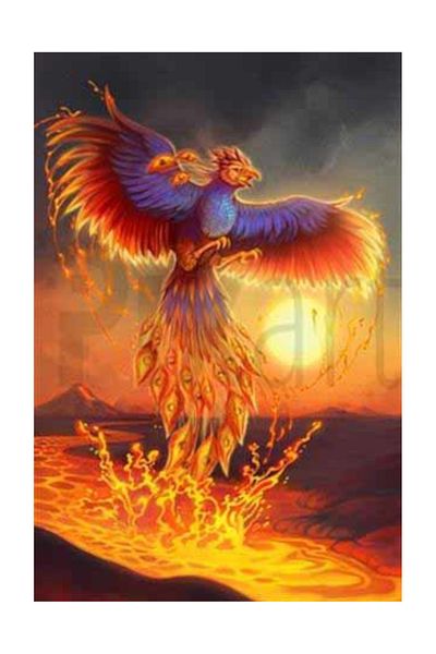 pixartsanat Phoenix from Fire Pixart Art Diamond Mosic Painting Daimond Turkey 48*71
