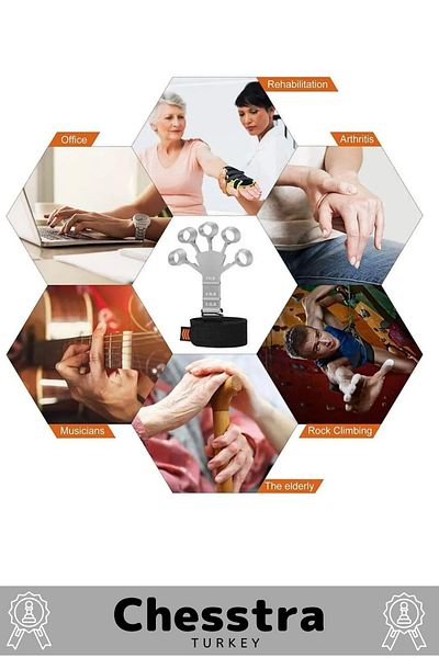 chesstra Sports Developer Silicone Spider Rubber - Finger, Hand, Wrist and Arm Strengthening Muscle