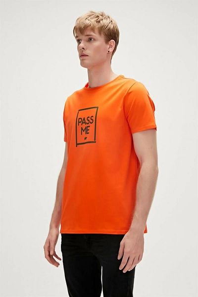 Bad Bear Pass Me T-shirt Orange Printed Men's T-Shirt