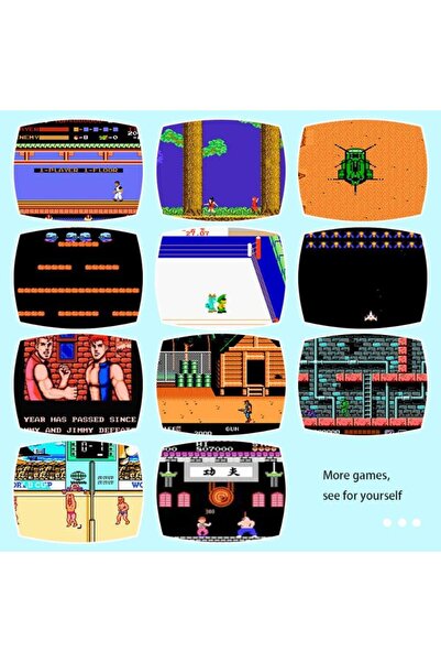 ATARI Süper Oyun 8 Bit Konsol Oyunları Kolay Bağlantı 620 Oyunlu Uyumlu