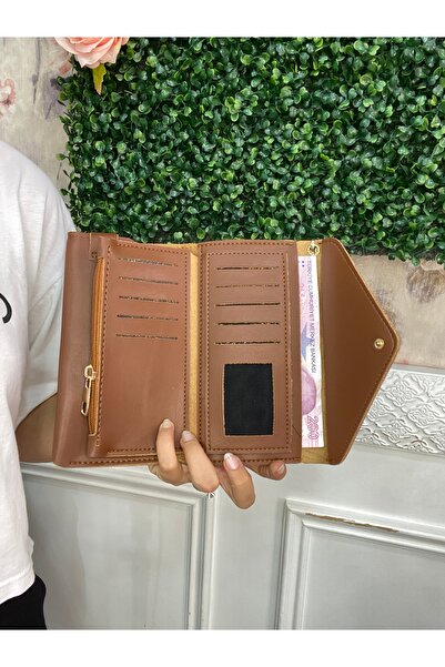 Baykuş Boutique Кожен дамски портфейл с отделение за телефон и пари и портфейл за каишка