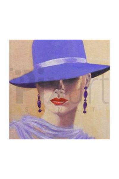 pixartsanat Purple Woman Pixart Art Diamond Mosaic Painting Diamond Turkey 51*51