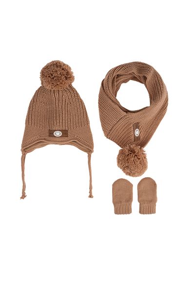 Aware Time Kitti 0-12 Months Baby Boy & Child Fleece Scarf Beanie Gloves Set of 3