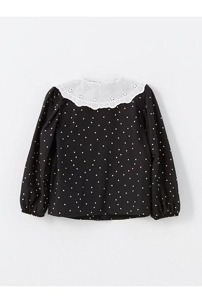 LC Waikiki Lcwk Baby Collar Long Sleeve Embroidered Girl's Shirt
