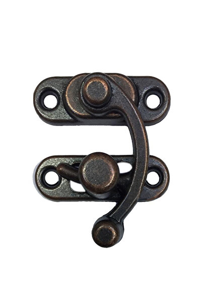 sywoods 2 Pieces Large Size Bow Eye Hook Lock Oxide Box Crate and Lid Clip 37X45 mm