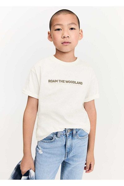 MANGO Kids Tricou cu model din amestec de bumbac