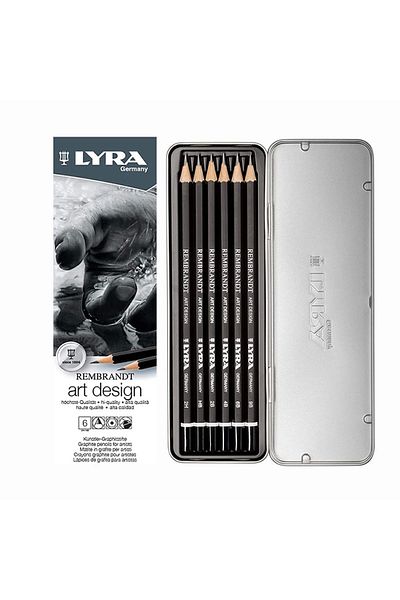 LYRA Rembrandt Art Design Metal Box Graduated Pen Set of 6