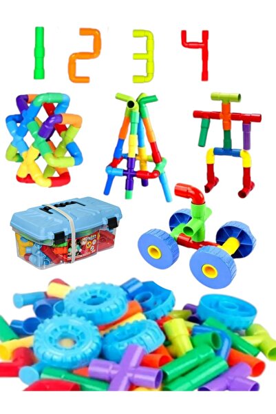 BYCEGU مجموعة لعب مكعبات الأنابيب المطورة للتنسيق بين اليد والعين مكونة من 66...