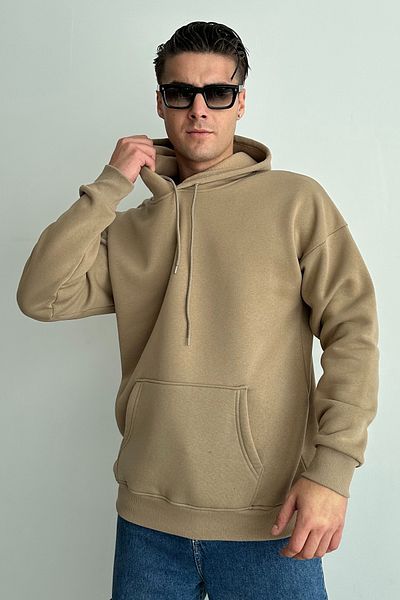 zunop Мъжки суитшърт с качулка Oversize