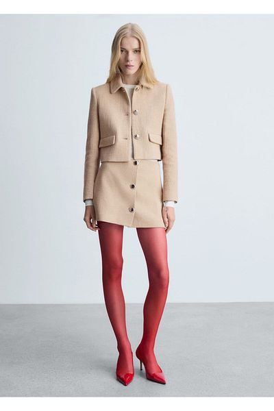 MANGO Woman Bunda se zapínáním na knoflíky