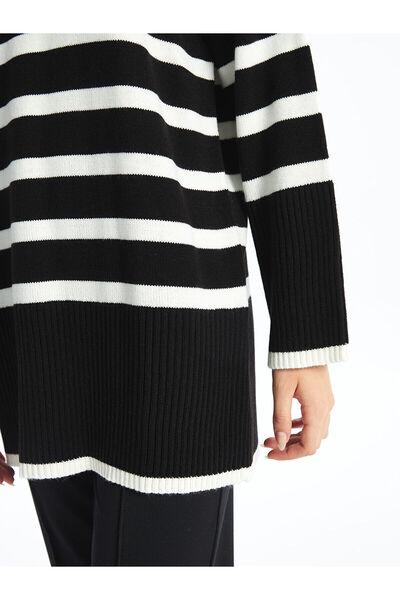 LC Waikiki Lw - Crew Neck Striped Women's Knitwear Tunic