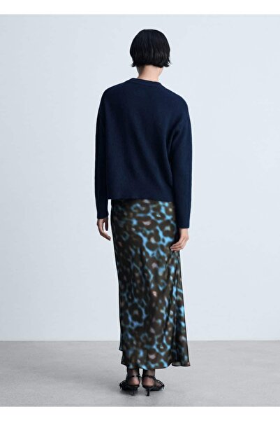MANGO Woman Desenli saten etek