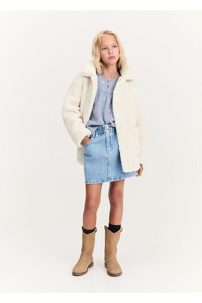 MANGO Kids Fur-looking coat