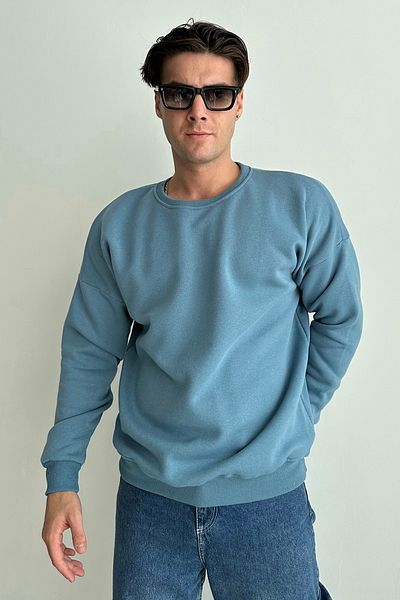 zunop Ανδρικό φούτερ με λαιμόκοψη Oversize