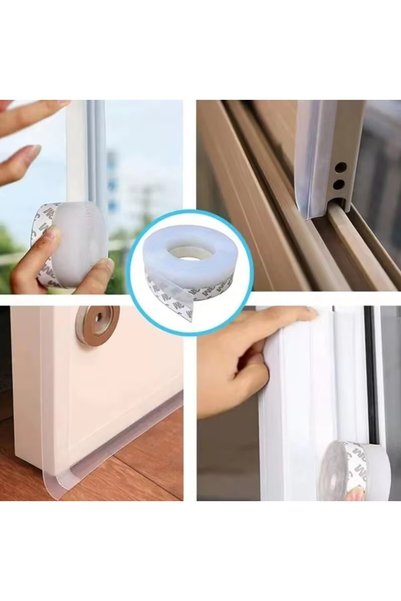 Generic Brand 3 Meter 15 mm Self Adhesive Door Window Wind Sound Interruptor Strip Tape