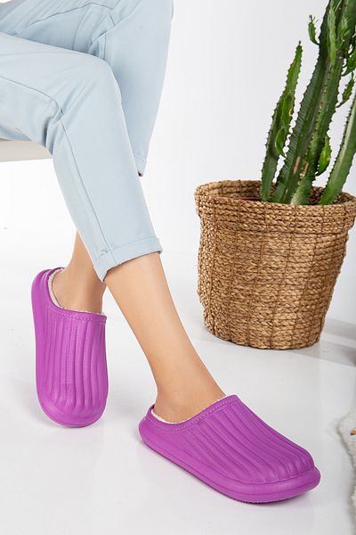PLN SHOES Παντόφλες σπιτιού Faylon Unisex με μάλλινη σόλα