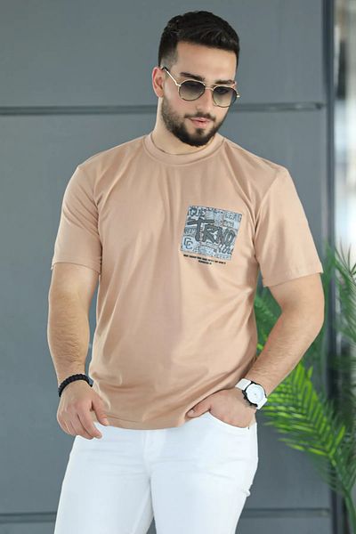 MİSHAR İTALİA Ανδρικό μπλουζάκι με στάμπα μπισκότου