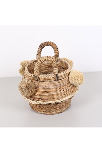 Mylamp Abaka Pomponed Basket 30X23X30 cm