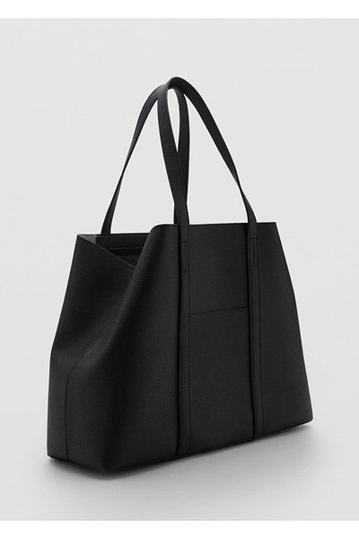 Mango Teen Geantă shopper aspect piele
