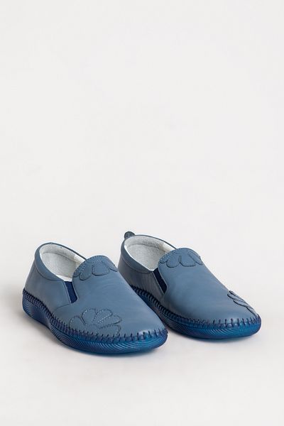 Dericlub Pantofi Comfort Eder pentru damă - piele naturală, albastru