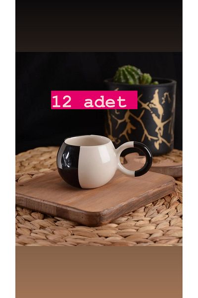 veraev Handcrafted Ceramic Mug Set 12 Person Mug