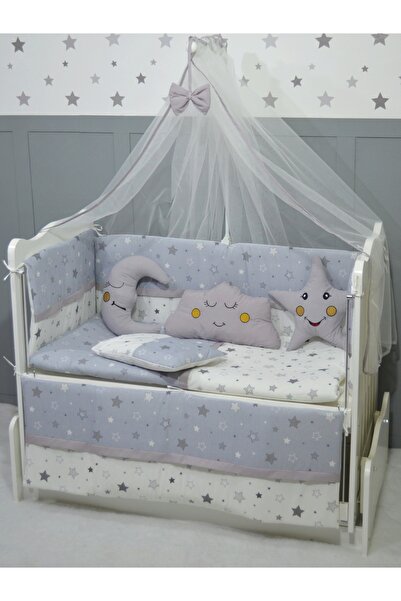 60x120 12 Parça Cibinlikli Bebek Uyku Seti