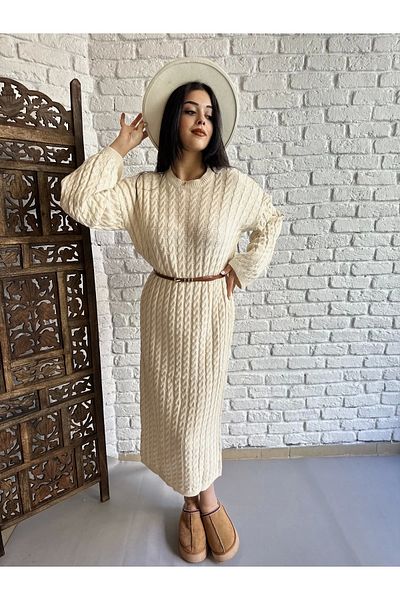 moneta boutique Γυναικείο πλεκτό φόρεμα με σχέδια