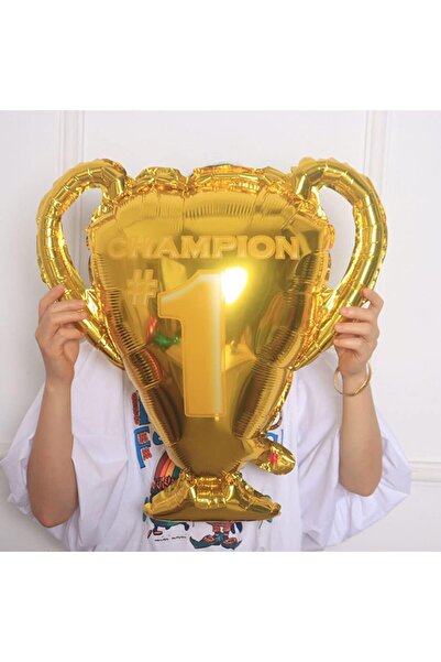 parti pera Futbol Tema Konsept Balon Zinciri Seti Kupa Folyo Balon