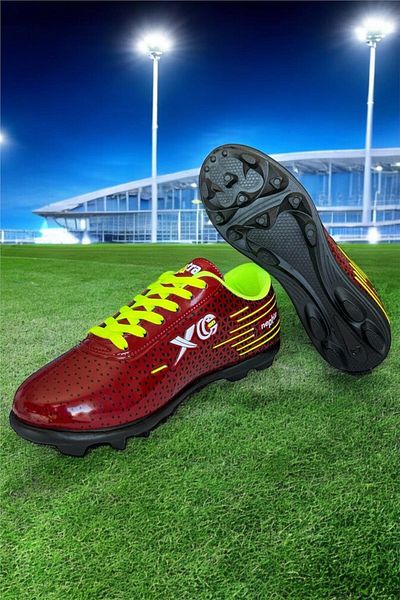 Liger Men's Football Boots - Threaded, Red and Row
