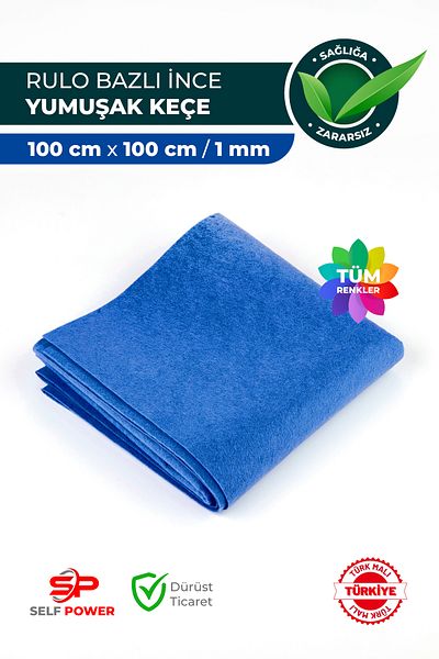 Self Power Saks Blue 100X100 cm Colorful Activity & Handcrafted Meter Felt