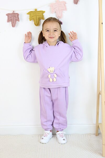 Harika KIDS Κορίτσι - Σετ φόρμας και παιχνιδιών με κουκούλα 3 κλωστών