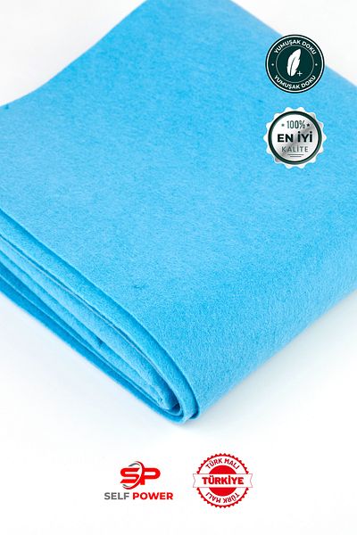 Self Power Turquoise Thin Felt 1 Meter 100X100 cm Colorful Activity Meter Felt