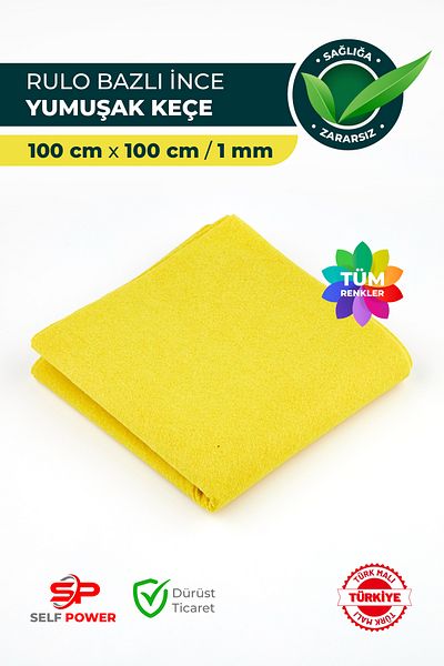 Self Power Yellow Colored 180gr100x100CmActivity Meter Felt