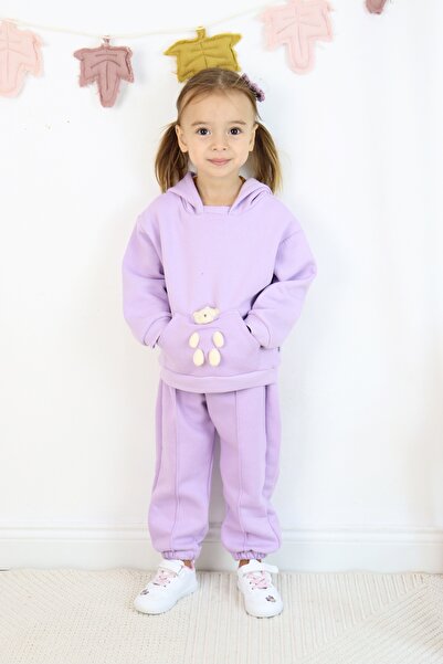 Harika KIDS Κορίτσι - Σετ φόρμας και παιχνιδιών με κουκούλα 3 κλωστών