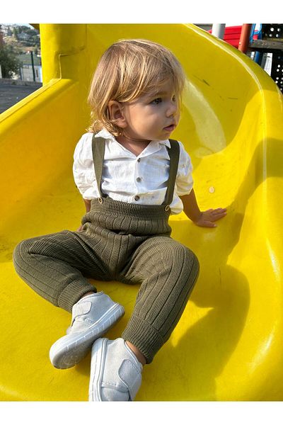 Babily Knitwear Baby Salopet - Flexible Unisex Front Strap