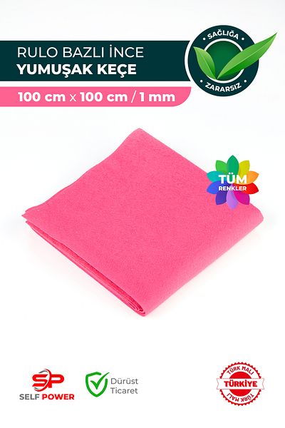Self Power Fuchsia 100X100 cm Colorful Activity & Handcrafted Meter Felt