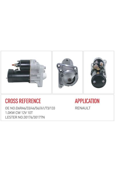 OEM Renault R9-R19-Clio-Kangoo-Megane I Gasoline Starter Motor Str3040