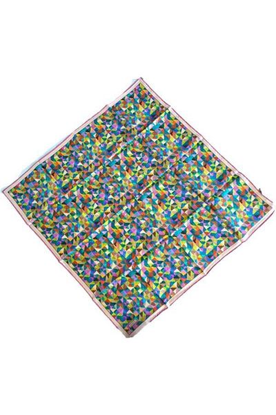 Armine Tivil Silk Scarf 9214-35 Pink Mixed Pattern
