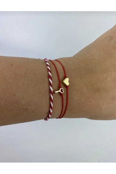 Arjew Marteniçka, Heart and Heart Key 3-Piece Bracelet Set