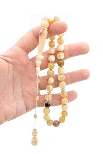 Murty99 Systemed İmamesi Ringed Globe Cut Large Size Ram Horn Rosary