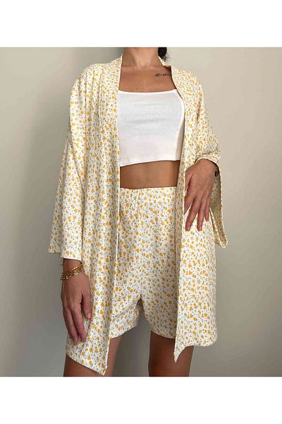 VOL Flora Set Kimono & Shorts