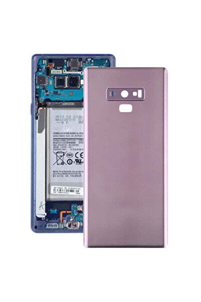 instatech Samsung Galaxy Note 9 Kamera Lensli Arka Kapak Pil Kapağı (Mor)